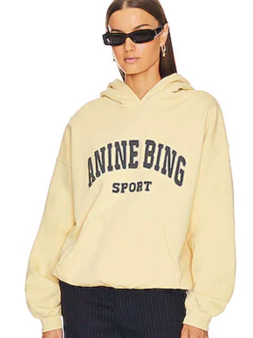 Anine Bing Sport Harvey Sweatshirt Hoodie in Yellow